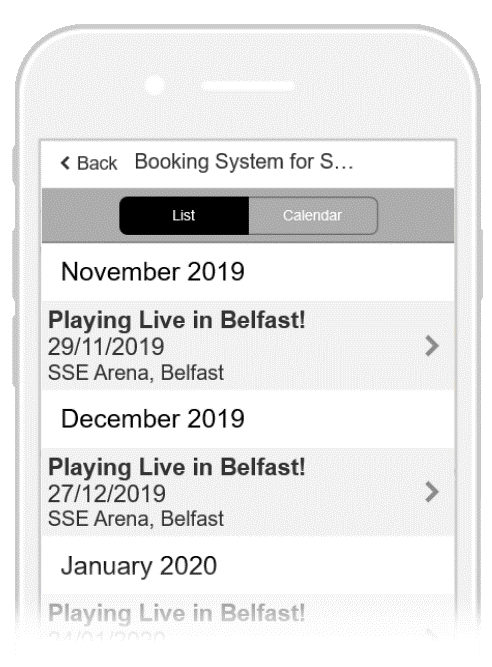 Let users book an event direct